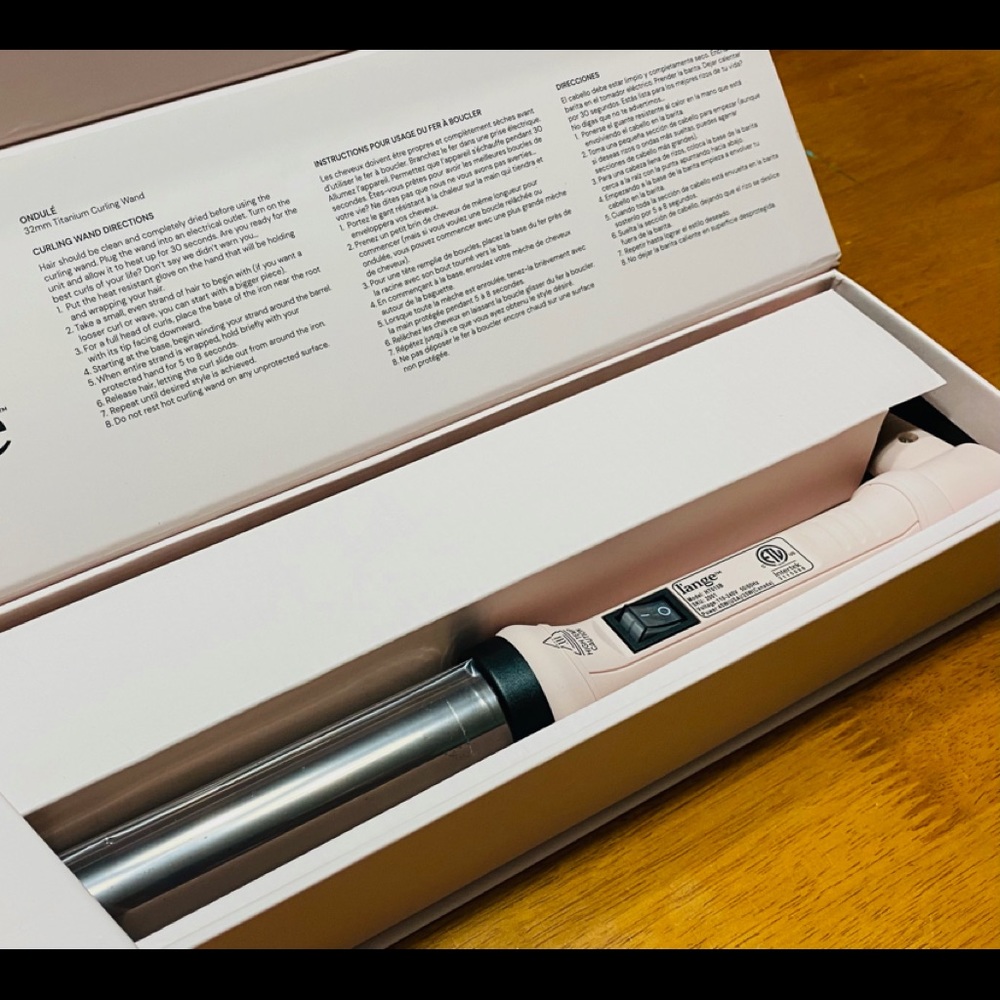 LANGE L'ANGE ONDULE' 25MM TITANIUM CURLING WAND - NEW IN BOX - Picture 2 of 5